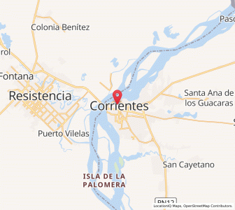 Map of Corrientes, Corrientes