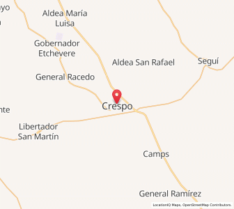Map of Crespo, Entre Rios
