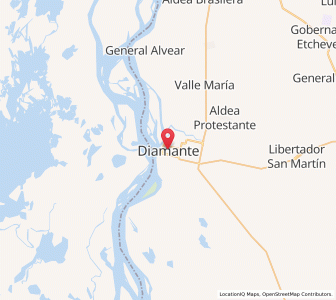 Map of Diamante, Entre Rios