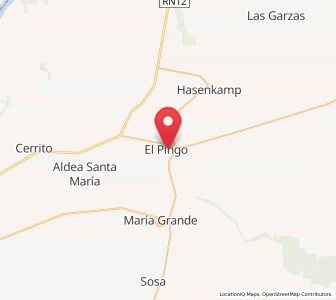 Map of El Pingo, Entre Rios