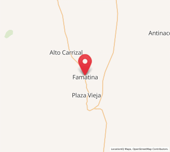 Map of Famatina, La Rioja