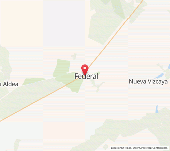 Map of Federal, Entre Rios