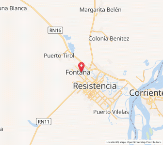 Map of Fontana, Chaco