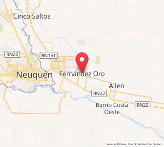 Map of General Fernández Oro, Rio Negro