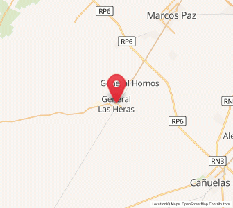 Map of General Las Heras, Buenos Aires