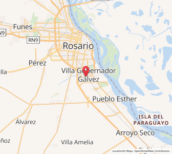 Map of Gobernador Gálvez, Santa Fe