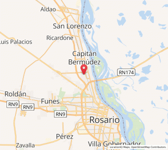 Map of Granadero Baigorria, Santa Fe