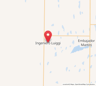 Map of Ingeniero Luiggi, La Pampa