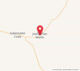 Map of José de San Martín, Chubut