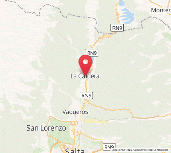 Map of La Caldera, Salta