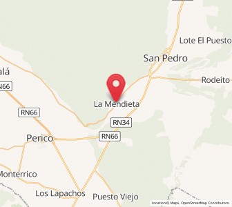 Map of La Mendieta, Jujuy