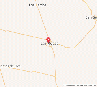 Map of Las Rosas, Santa Fe
