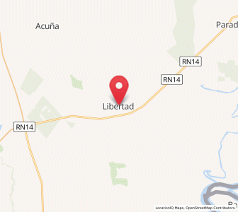 Map of Libertad, Corrientes