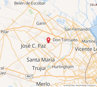 Map of Los Polvorines, Buenos Aires