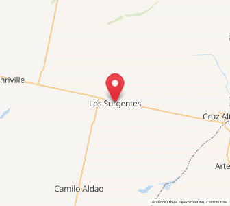 Map of Los Surgentes, Cordoba