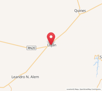Map of Luján, San Luis