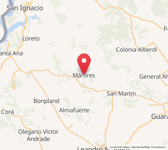 Map of Mártires, Misiones
