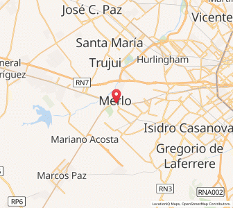 Map of Merlo, Buenos Aires