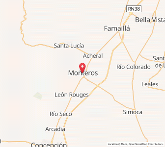 Map of Monteros, Tucuman