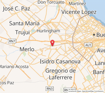 Map of Morón, Buenos Aires