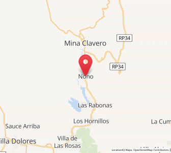 Map of Nono, Cordoba