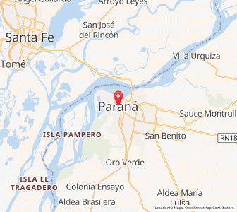 Map of Paraná, Entre Rios