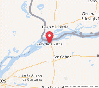 Map of Paso de la Patria, Corrientes