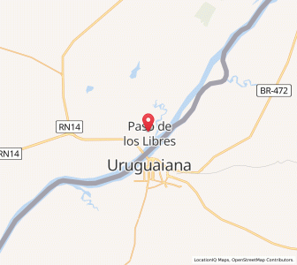 Map of Paso de los Libres, Corrientes