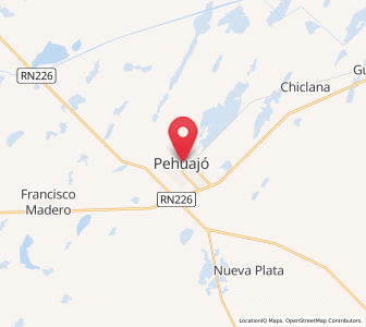 Map of Pehuajó, Buenos Aires