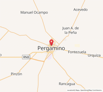 Map of Pergamino, Buenos Aires