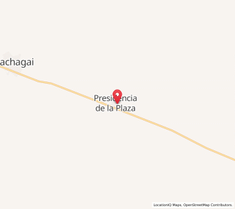 Map of Presidencia de la Plaza, Chaco