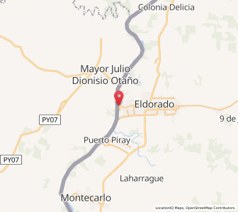 Map of Puerto Eldorado, Misiones