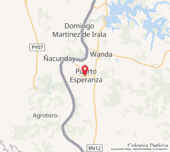 Map of Puerto Esperanza, Misiones