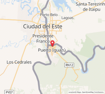 Map of Puerto Iguazú, Misiones
