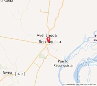 Map of Reconquista, Santa Fe