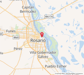 Map of Rosario, Santa Fe