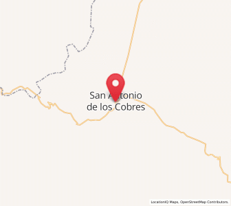 Map of San Antonio de los Cobres, Salta