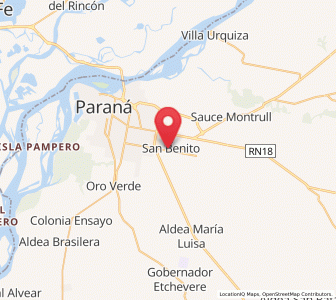 Map of San Benito, Entre Rios