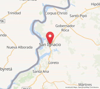 Map of San Ignacio, Misiones