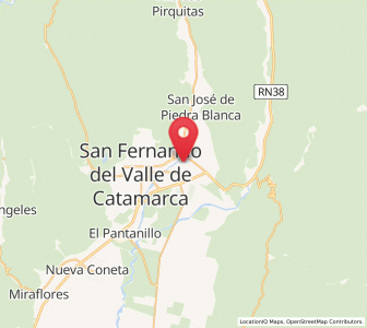 Map of San Isidro, Catamarca