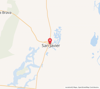 Map of San Javier, Santa Fe