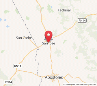 Map of San José, Misiones