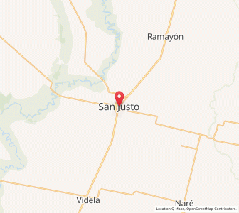 Map of San Justo, Santa Fe