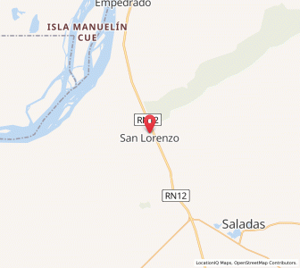 Map of San Lorenzo, Corrientes