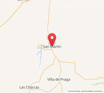 Map of San Martín, San Luis