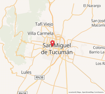 Map of San Miguel de Tucumán, Tucuman