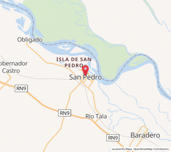 Map of San Pedro, Buenos Aires