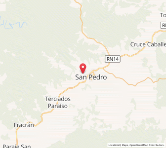 Map of San Vicente, Misiones