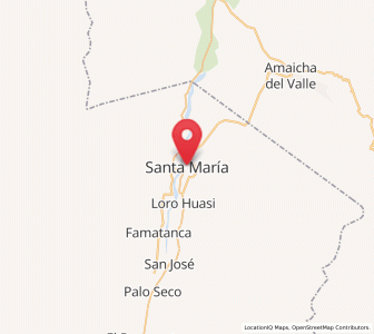 Map of Santa María, Catamarca