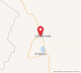 Map of Tafí del Valle, Tucuman